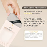 Aeris Beauté Triple Duty Powder Puff | Spons Make Up Multifungsi untuk Bedak Tabur dan Padat