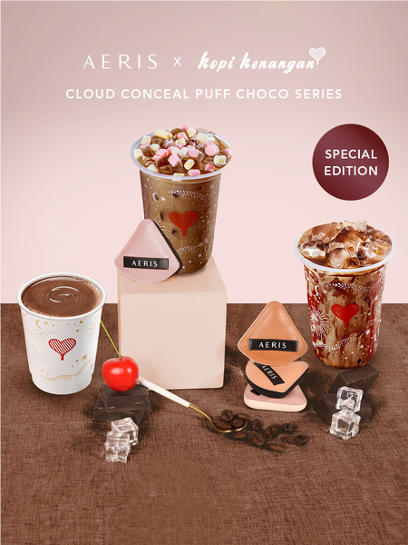 Aeris Beauté x Kopi Kenangan Cloud Conceal Puff Choco Series (Bundle)
