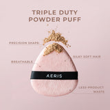 Aeris Beauté Triple Duty Powder Puff | Spons Make Up Multifungsi untuk Bedak Tabur dan Padat