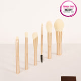 Aeris Beauté The Golden Silk Travel Brush Set - 6 pcs Complete Set