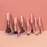 Aeris Beauté The Coral Travel Brush Set - 7 pcs Complete Set