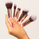 Aeris Beauté The Coral Travel Brush Set - 7 pcs Complete Set